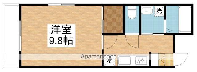 ファーストクラス空港西(1K/2階)の間取り写真