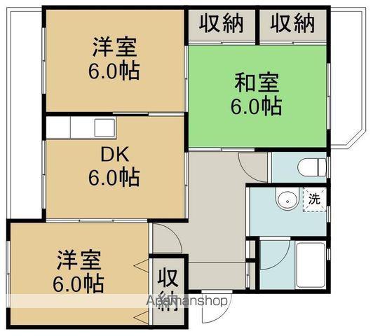 メゾンド三軒橋(3DK/1階)の間取り写真