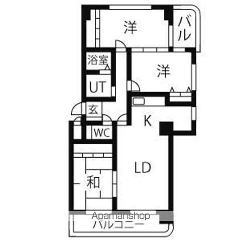 アルカディアV(3LDK/2階)の間取り写真
