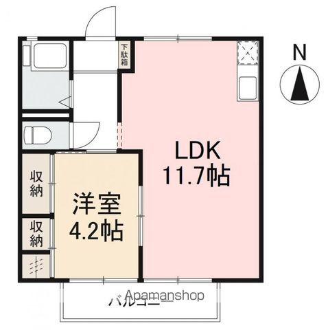 フォブール屋島(1LDK/2階)の間取り写真