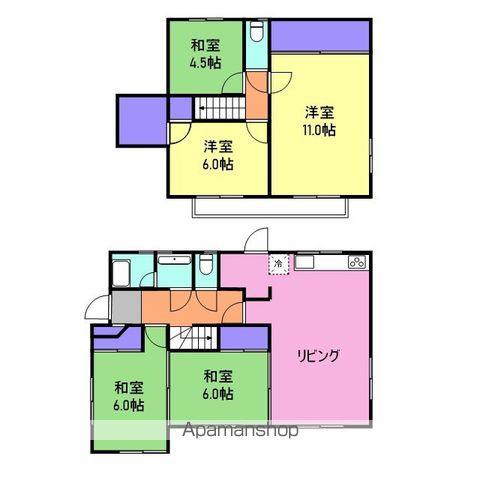 山陽本線 由宇駅 徒歩10分 2階建 築42年(5LDK)の間取り写真