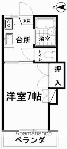 トーワコーポ1(1K/2階)の間取り写真