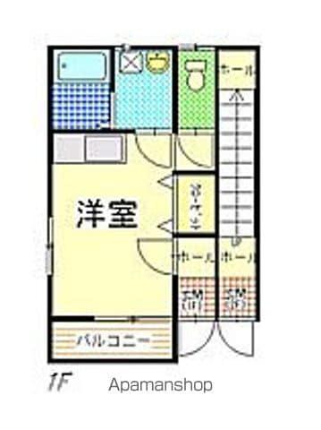 ベルクレージュⅡ(ワンルーム/1階)の間取り写真