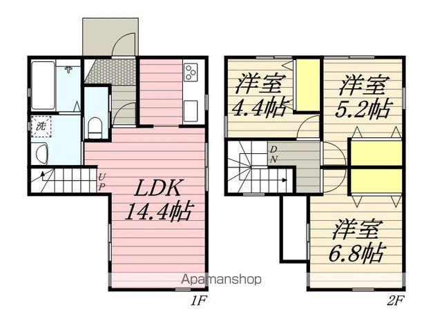 筑肥線 姪浜駅 徒歩6分 2階建 築12年(3LDK)の間取り写真