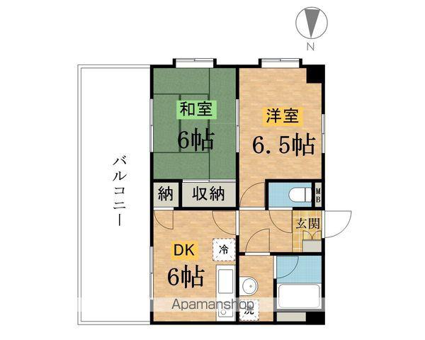ラベニール(2DK/5階)の間取り写真