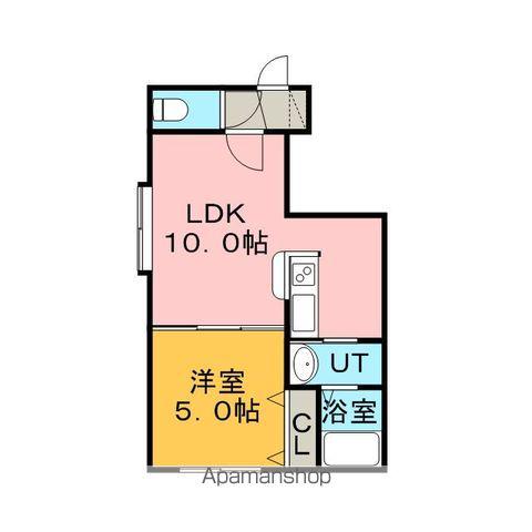 LIFE LINE9(1LDK/3階)の間取り写真