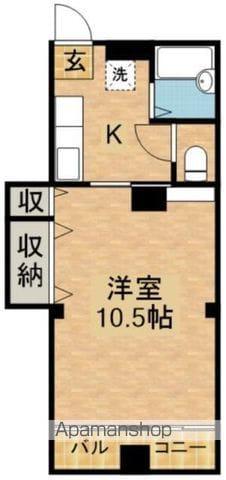 矢口ハイツ(1K/3階)の間取り写真