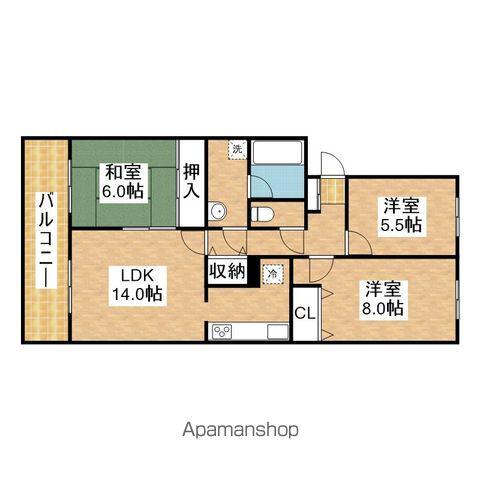 大藤ハイツ(3LDK/1階)の間取り写真