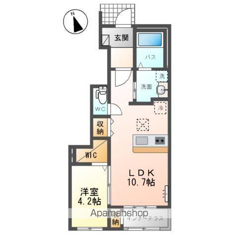 グレース・ライラ(1LDK/1階)の間取り写真