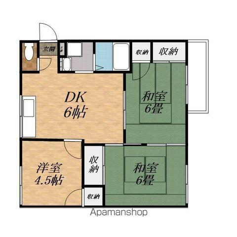 メゾンクロケット(3DK/1階)の間取り写真