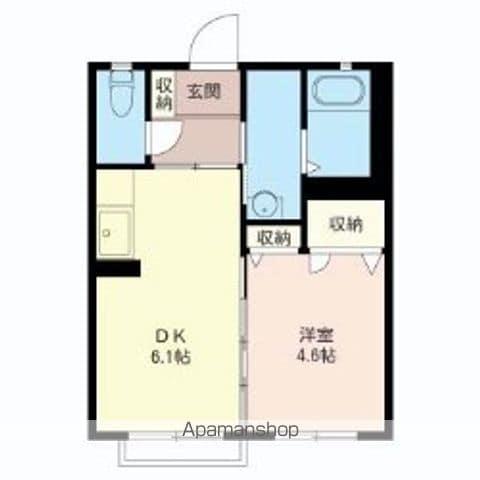 鹿島線 鹿島神宮駅 徒歩32分 2階建 築19年(1DK/2階)の間取り写真