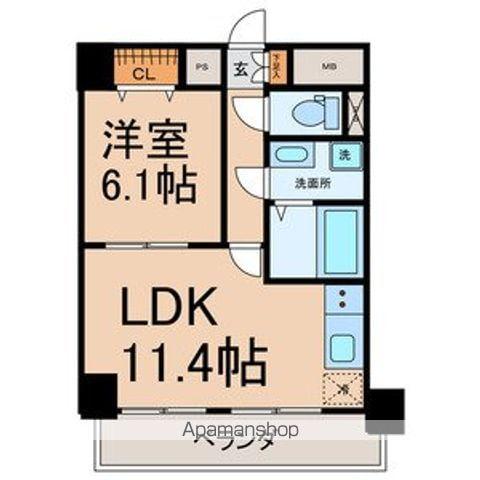 CLAIR HEIWA(1LDK/6階)の間取り写真