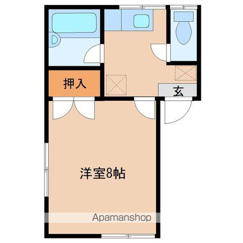八木山ハイツ(1K/1階)の間取り写真