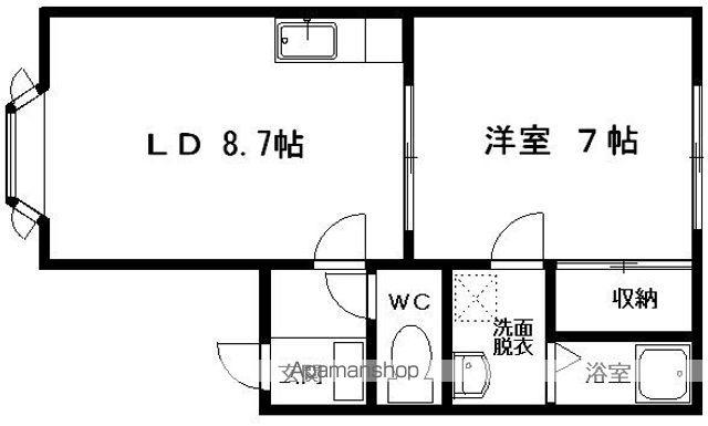 メゾンサギタニA(1LDK/1階)の間取り写真