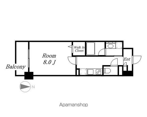 ル・ソレイユ(1K/9階)の間取り写真