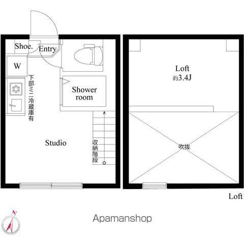 ハーモニーテラス北小岩ⅩⅡ(ワンルーム/1階)の間取り写真