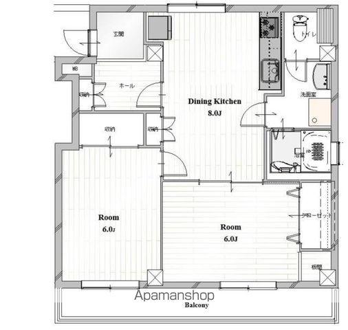 勝どき第3関根ビル 6階階 間取り