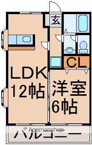 セレナーデハウス(1LDK/3階)の間取り写真