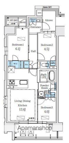 GRANPASEO丸の内(3LDK/5階)の間取り写真