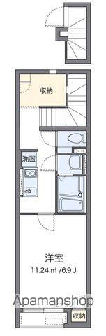 クレイノ大矢知Ⅱ(1K/2階)の間取り写真