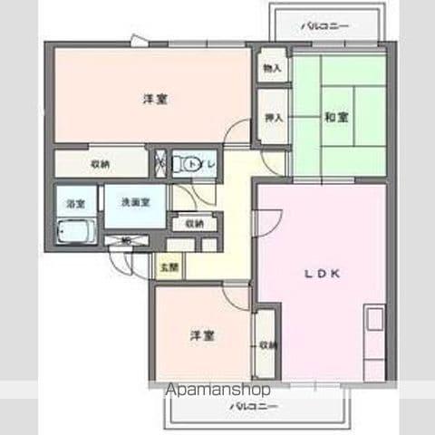 ガーデンビレッジ柏 1号棟(3LDK/3階)の間取り写真