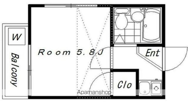 アヴァンセ阿佐ヶ谷(1K/2階)の間取り写真