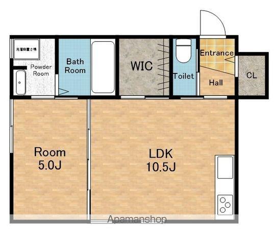 ランマンスクエア(1LDK/1階)の間取り写真