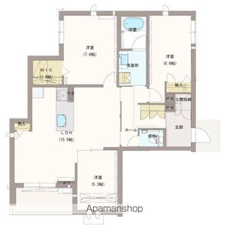 FOREST GARDEN 西草深町(3LDK/3階)の間取り写真