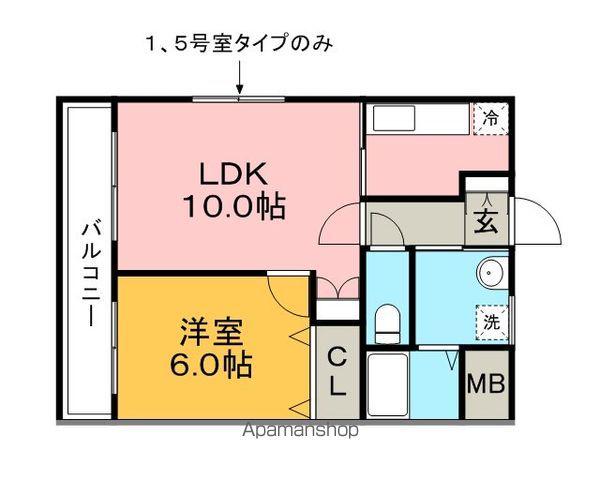 サンピーノ(1LDK/3階)の間取り写真