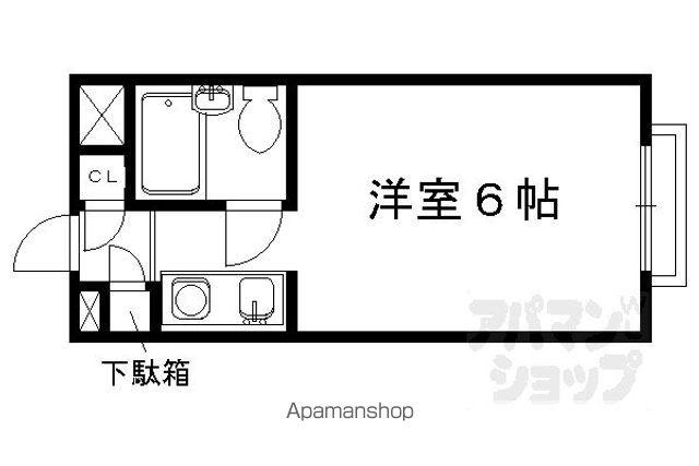 プレステージ北山(ワンルーム/3階)の間取り写真