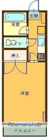 ドエル荒川(1K/2階)の間取り写真