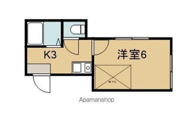 ユニバーサルレジデンス北山(1K/2階)の間取り写真