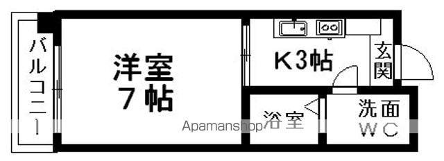 キャッスルEYA(1K/5階)の間取り写真
