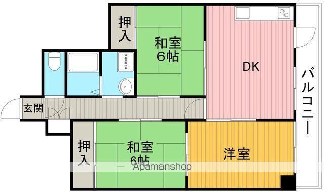 メゾン宮山(3DK/1階)の間取り写真