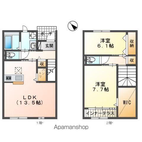ビトンⅢ(2LDK/2階)の間取り写真