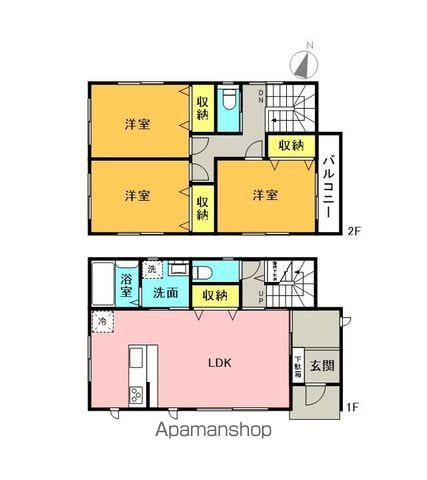 予讃線 讃岐塩屋駅 徒歩22分 2階建 新築(3LDK)の間取り写真