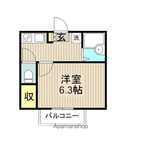 フェリーチェ小岩(1K/3階)の間取り写真