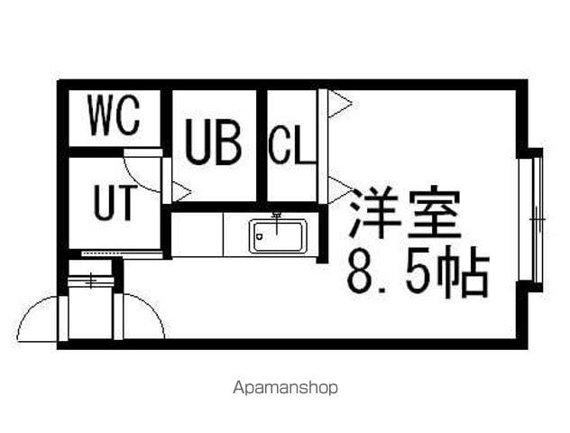 ヒルヴィレッヂ西岡(ワンルーム/1階)の間取り写真