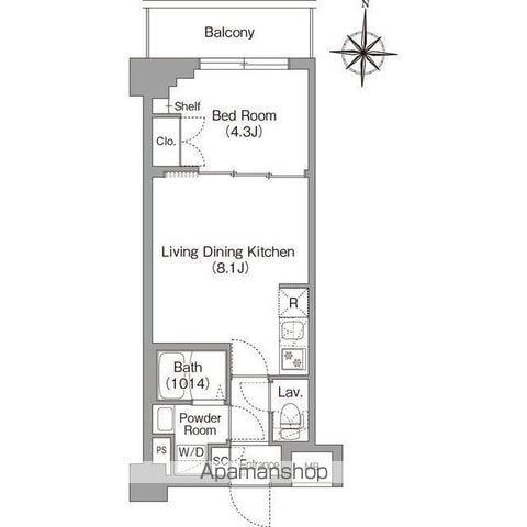 BPRレジデンス大島(1LDK/2階)の間取り写真