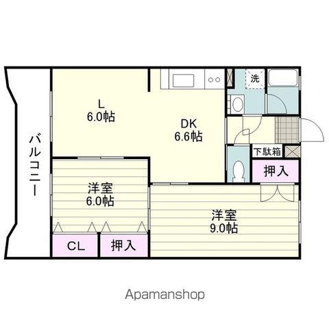 グランシャリオ七枝(2LDK/3階)の間取り写真