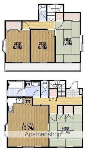 五日市線 武蔵引田駅 徒歩11分 2階建 築35年(4SLDK)の間取り写真