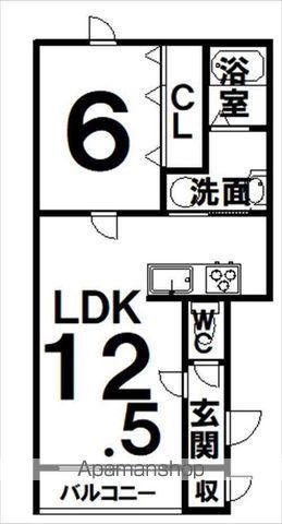 ALPHA Ⅳ(1LDK/3階)の間取り写真
