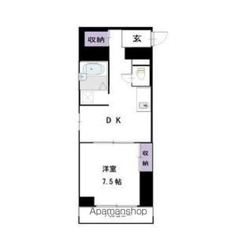 シャトルオオギ(1K/1階)の間取り写真