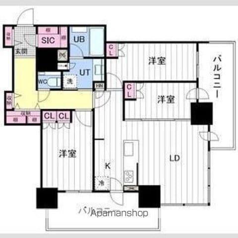ザ・札幌タワーズ イーストタワー(3LDK/25階)の間取り写真