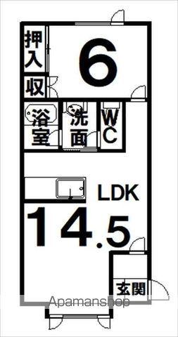 コーポフラワーⅠ(1LDK/2階)の間取り写真