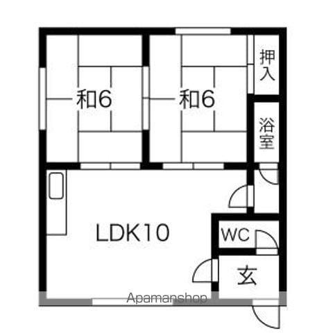 ホンマコーポラスB(2LDK/2階)の間取り写真