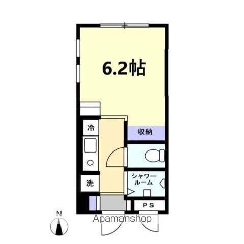 アルファ二番町(ワンルーム/2階)の間取り写真