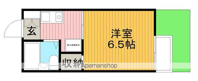 エクセルセジュール(1K/1階)の間取り写真