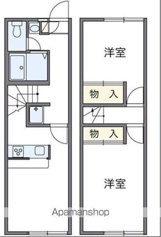 カーサ・あじさい(2DK)の間取り写真