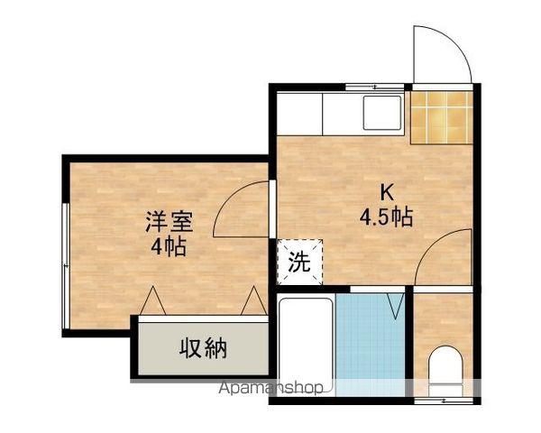 R.大町(1K/1階)の間取り写真